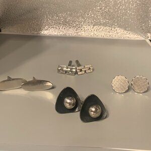 Lot of 4 Assorted Men's Dress Cuff Links LOOSE